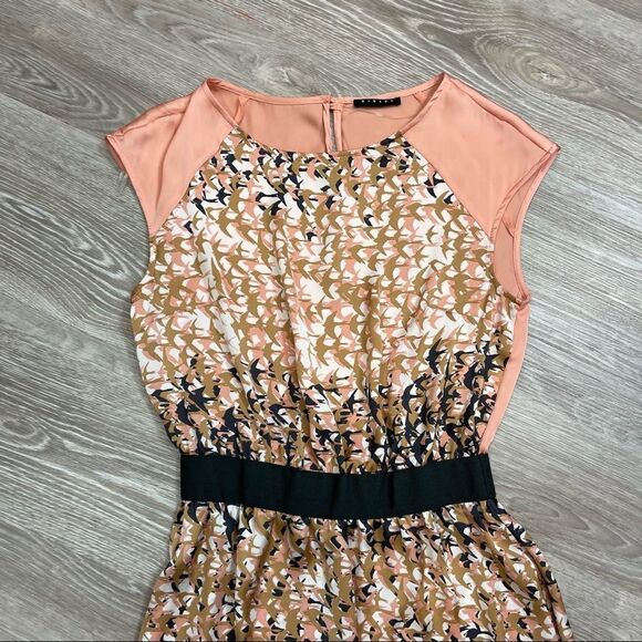 SISLEY Floral Satin Mini Summer Dress - Picture 7 of 9